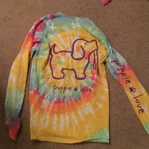 Puppies Love Tie dye tee